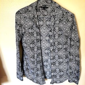 Navy Paisley Button Down